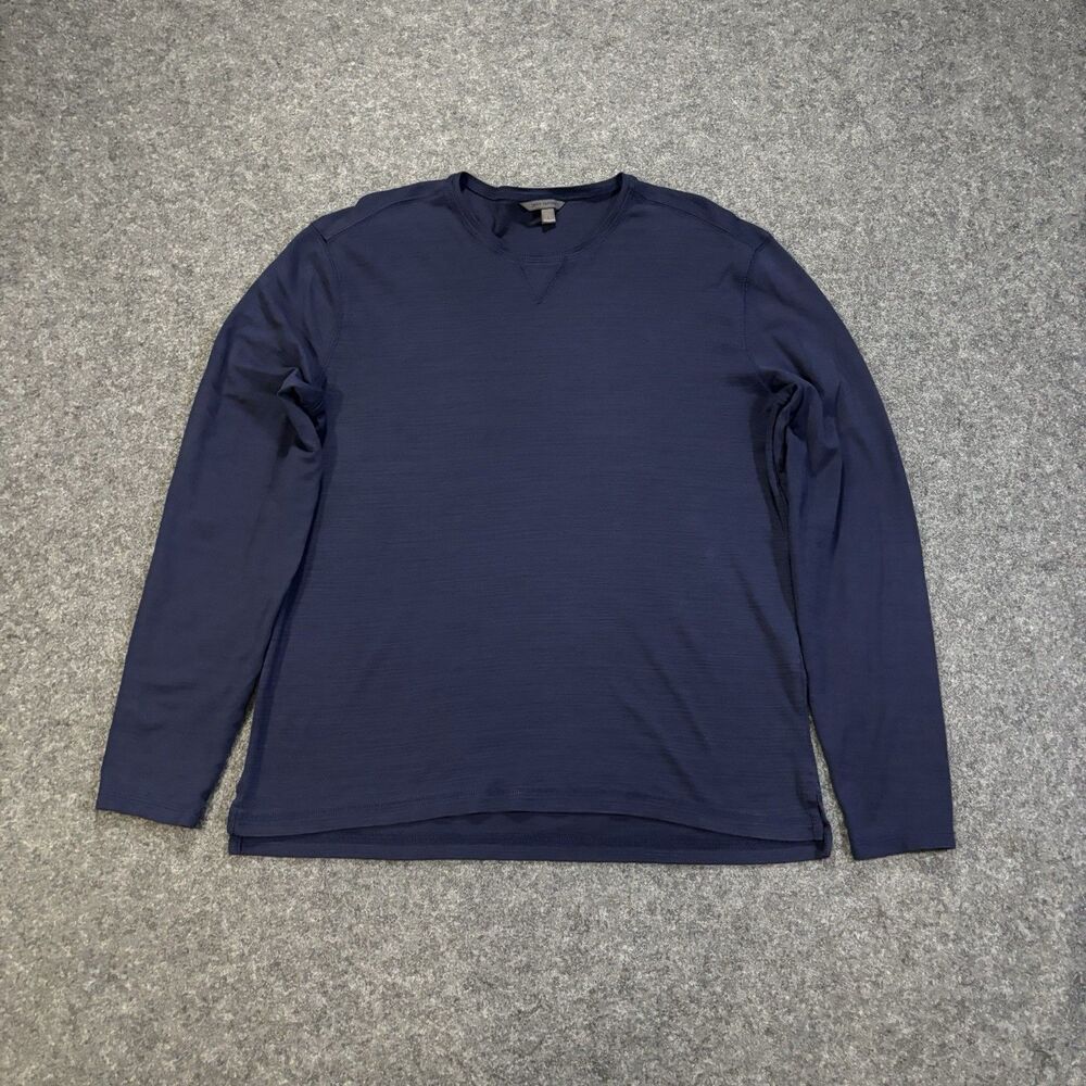 John Varvatos Long Sleeve Shirt Men's Size Large Blue Casual Pima